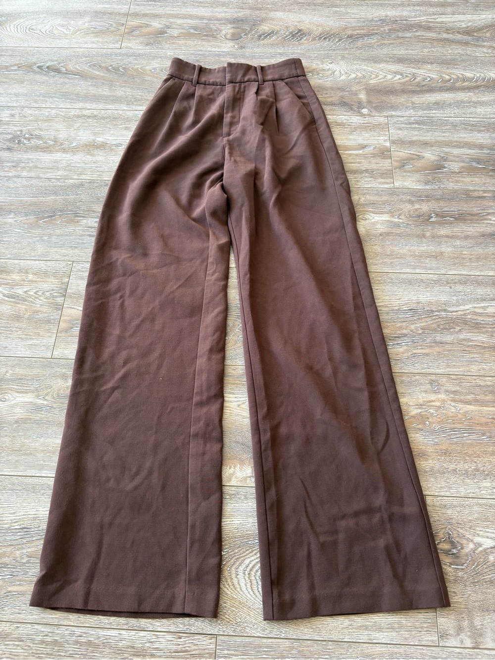 Abercrombie & Fitch Chocolate Brown Wide Leg Trousers